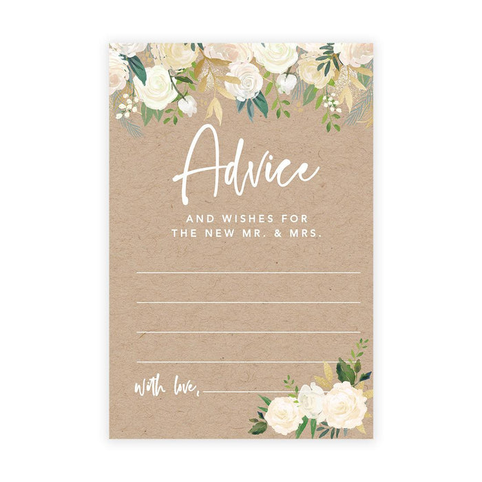 Wedding Advice & Well Wishes Guest Book Cards for Bride and Groom Design 1-Set of 56-Andaz Press-Autumn Fall Maple Leaves-