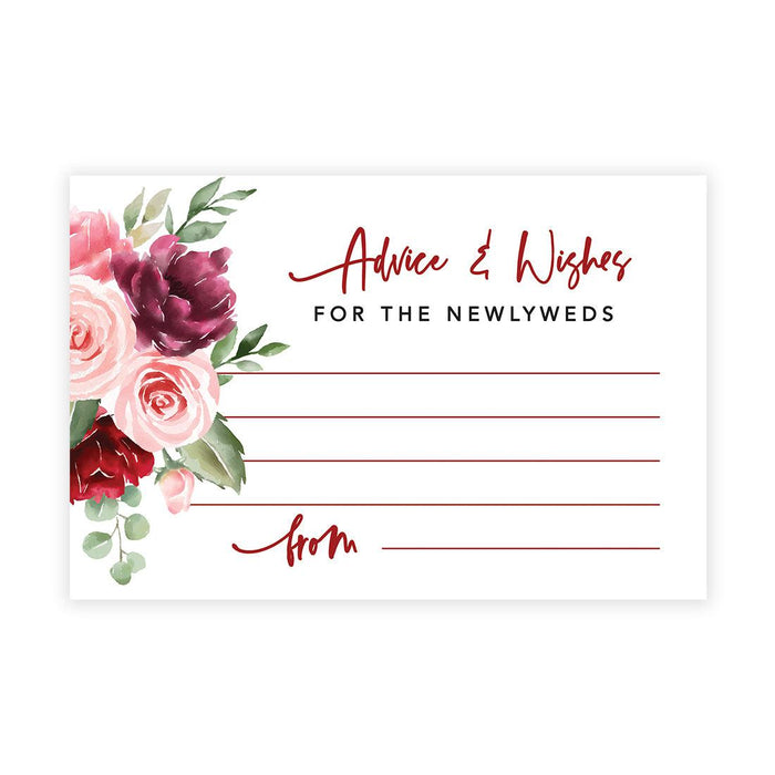 Wedding Advice & Well Wishes Guest Book Cards for Bride and Groom Design 1-Set of 56-Andaz Press-Autumn Fall Maple Leaves-