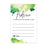 Wedding Advice & Well Wishes Guest Book Cards for Bride and Groom Design 1-Set of 56-Andaz Press-Ombre Green Watercolor-