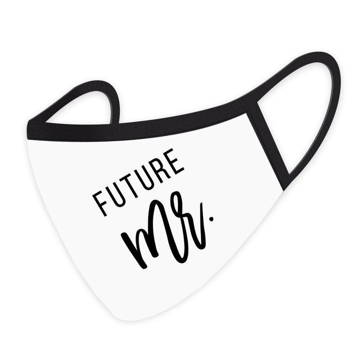 Wedding Collection Face Mask, Reusable White Cloth Face Masks with 1 Replaceable PM 2.5 Protection Filter-Set of 1-Andaz Press-Future Mr.-