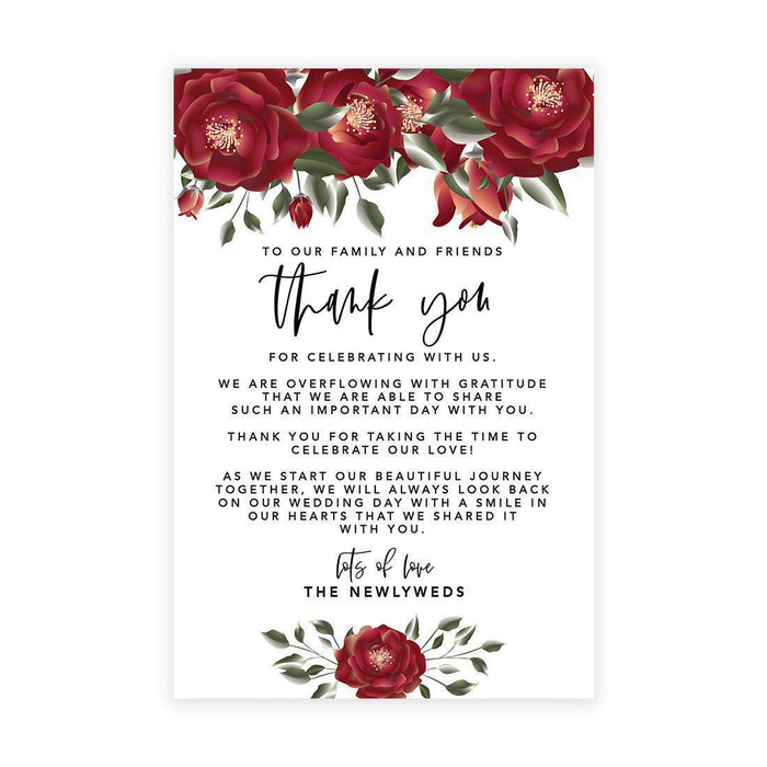 Wedding Thank You Place Setting Cards for Table Reception, Wedding Decoration Seating Design 1-Set of 56-Andaz Press-Autumn Fall Maple Leaves-