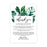 Wedding Thank You Place Setting Cards for Table Reception, Wedding Decoration Seating Design 1-Set of 56-Andaz Press-Tropical Monstera Leaves-