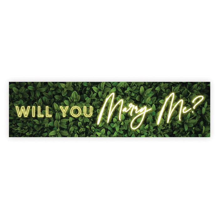 Will You Marry Me Sign Banner | Proposal & Valentine's Day Decorations Ideas, Set of 1-Set of 1-Andaz Press-Red Roses and Diamond Ring Will You Marry Me?-