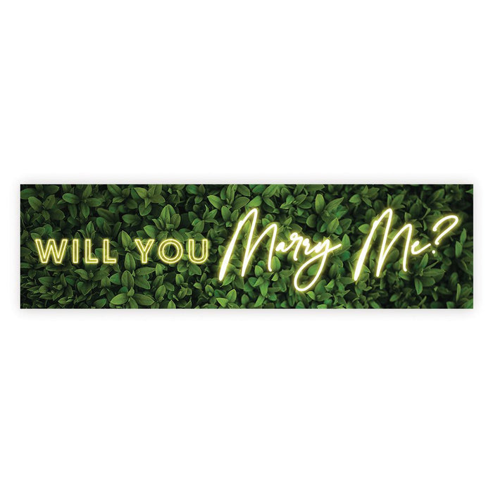Will You Marry Me Sign Banner | Proposal & Valentine's Day Decorations Ideas, Set of 1-Set of 1-Andaz Press-Neon Sign Will You Marry Me? Design-