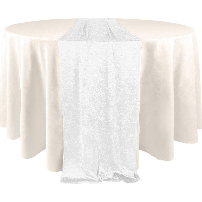 XL Premium Crushed Velvet Table Runner, 20 x 120 Inch-Set of 1-Koyal Wholesale-Gray-