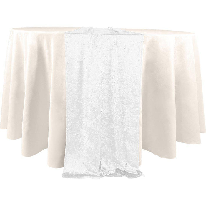 XL Premium Crushed Velvet Table Runner, 20 x 120 Inch-Set of 1-Koyal Wholesale-Gray-