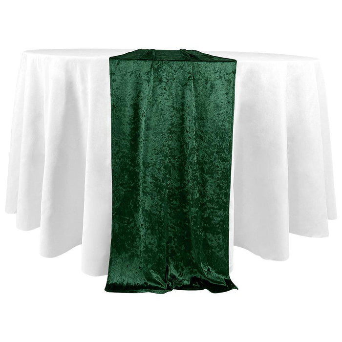 XL Premium Crushed Velvet Table Runner, 20 x 120 Inch-Set of 1-Koyal Wholesale-Gray-