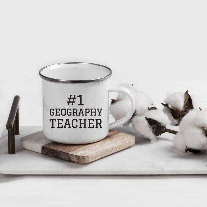 #1 School Campfire Coffee Mug, Part 2-Set of 1-Andaz Press-Geography Teacher-
