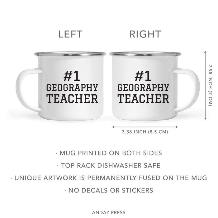 #1 School Campfire Coffee Mug, Part 2-Set of 1-Andaz Press-Geography Teacher-