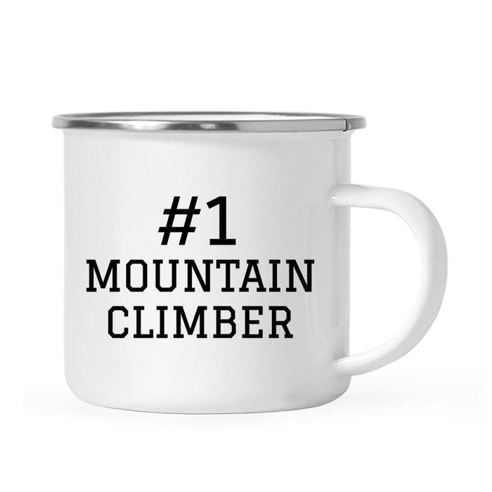 #1 Sports Stainless Steel Campfire Coffee Mug Thank You Gift-Set of 1-Andaz Press-Mountain Climber-