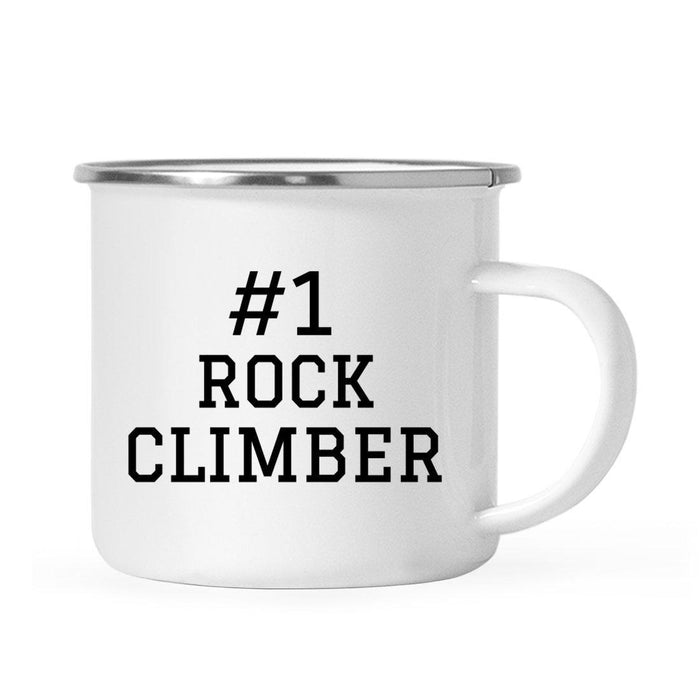#1 Sports Stainless Steel Campfire Coffee Mug Thank You Gift-Set of 1-Andaz Press-Rock Climber-