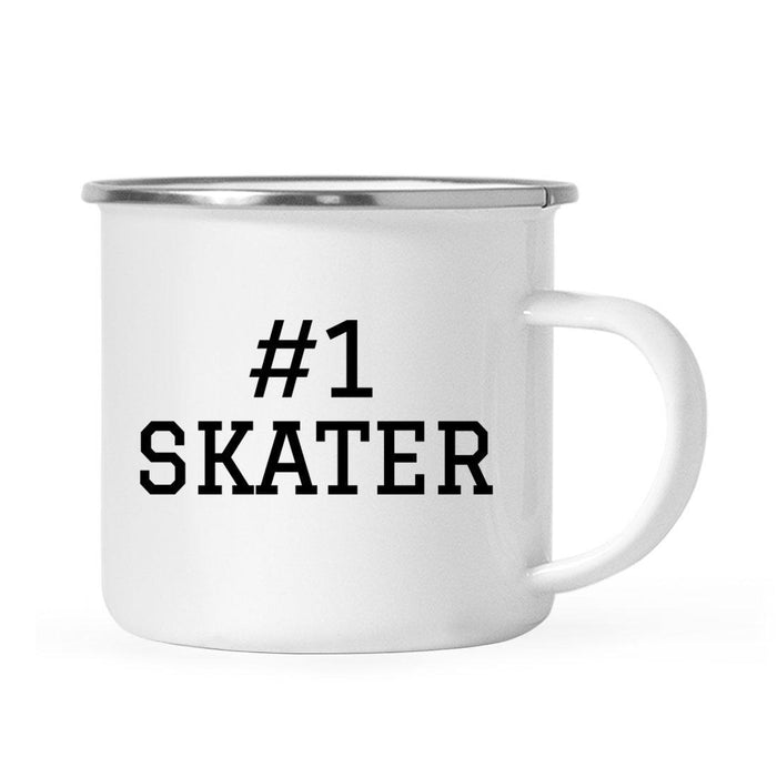 #1 Sports Stainless Steel Campfire Coffee Mug Thank You Gift-Set of 1-Andaz Press-Skater-