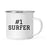 #1 Sports Stainless Steel Campfire Coffee Mug Thank You Gift-Set of 1-Andaz Press-Surfer-