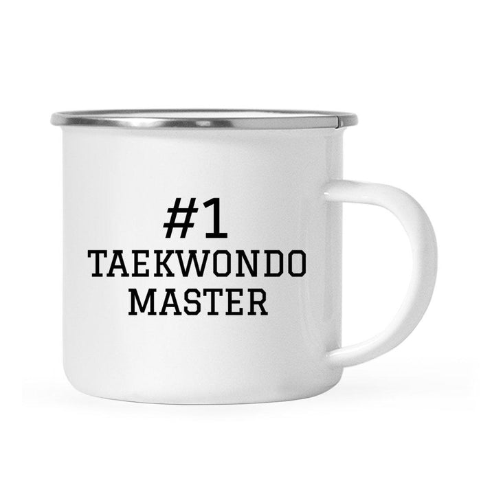 #1 Sports Stainless Steel Campfire Coffee Mug Thank You Gift-Set of 1-Andaz Press-Taekwondo Master-
