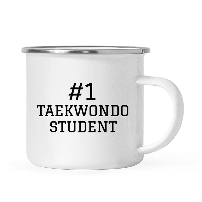 #1 Sports Stainless Steel Campfire Coffee Mug Thank You Gift-Set of 1-Andaz Press-Taekwondo Student-