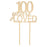 100 Years Loved Laser Cut Wood Cake Topper-Set of 1-Andaz Press-