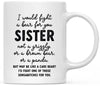11oz Ceramic Coffee Mug - Funny Coffee Mugs for Her & Him - 3 Designs-Set of 1-Andaz Press-I would Fight A Bear-