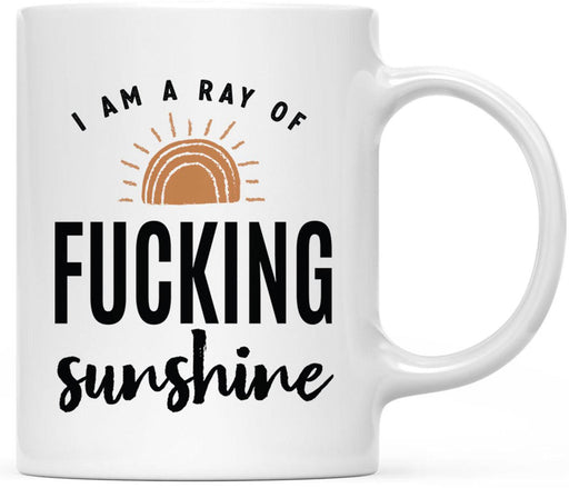 11oz Ceramic Funny Coffee Mug - 4 Designs-Set of 1-Andaz Press-Ray Of Fucking Sunshine-