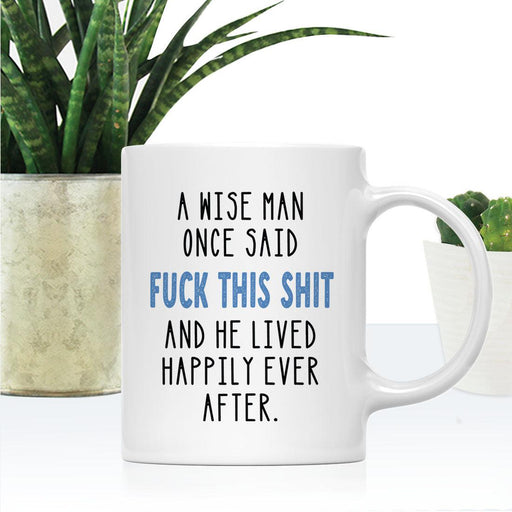 11oz Ceramic Funny Coffee Mug Gifts - 5 Designs-Set of 1-Andaz Press-Fuck This Shit-