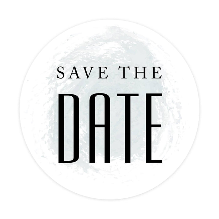 2-Inch Round Save the Date Sticker Labels for Wedding Invitations and Stationery-Set of 120-Andaz Press-Modern Design-
