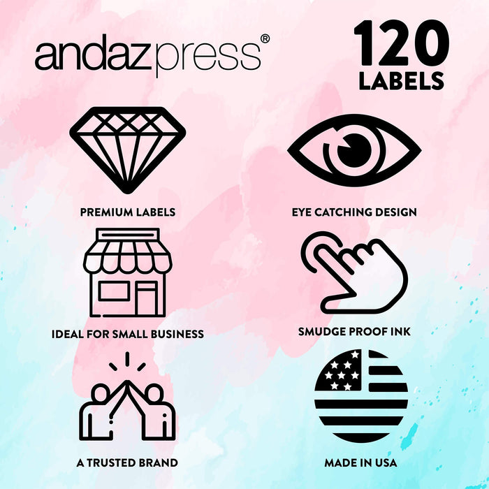 2-inch Round Small Business Sticker Labels-Set of 120-Andaz Press-If You Love Your Order-