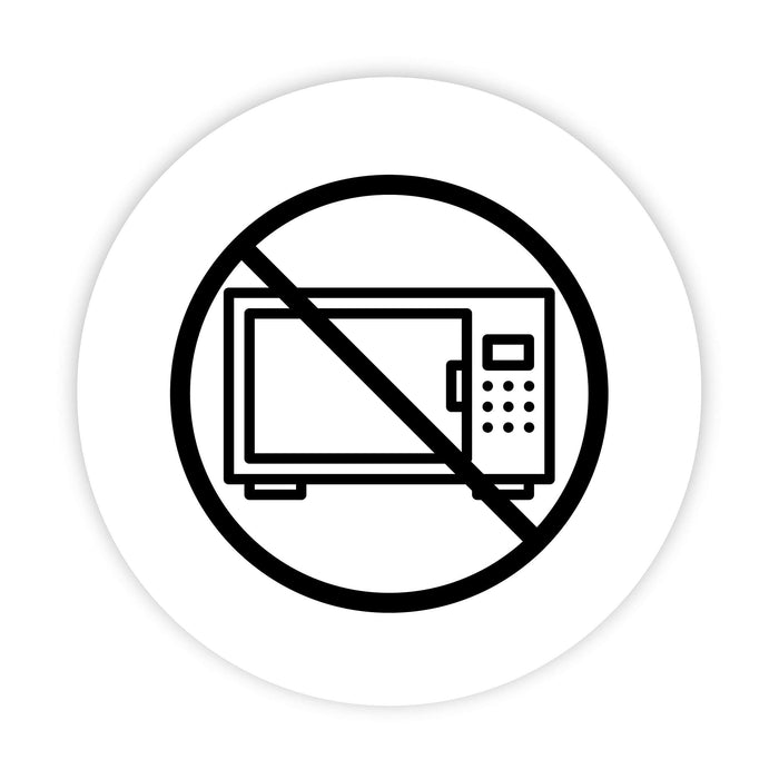 2-inch Round Small Business Sticker Labels-Set of 120-Andaz Press-Do Not Microwave Icon-