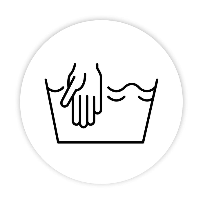 2-inch Round Small Business Sticker Labels-Set of 120-Andaz Press-Hand Wash Only Icon-