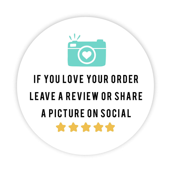 2-inch Round Small Business Sticker Labels-Set of 120-Andaz Press-If You Love Your Order-