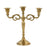 3 Arm Metal Candelabra Candle Holder Centerpiece-Set of 1-Koyal Wholesale-Vintage Brass-