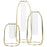 3 Piece Modern Metal Glass Test Tube Bud Vases-Set of 3-Koyal Wholesale-Gold-
