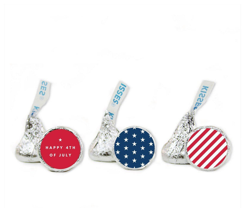 4th of July Stars & Stripes Hershey's Kisses Stickers-Set of 216-Andaz Press-