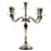 5-Arm Metal Candelabra Candle Holder Centerpiece-Set of 1-Koyal Wholesale-Silver-12"-