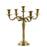 5-Arm Metal Candelabra Candle Holder Centerpiece-Set of 1-Koyal Wholesale-Vintage Brass-12"-
