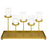 5-Cup Candle Holder Tray for Wedding Reception, Dining Table Centerpieces-Set of 1-Koyal Wholesale-Matte Gold-