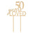 50 Years Loved Laser Cut Wood Cake Topper-Set of 1-Andaz Press-