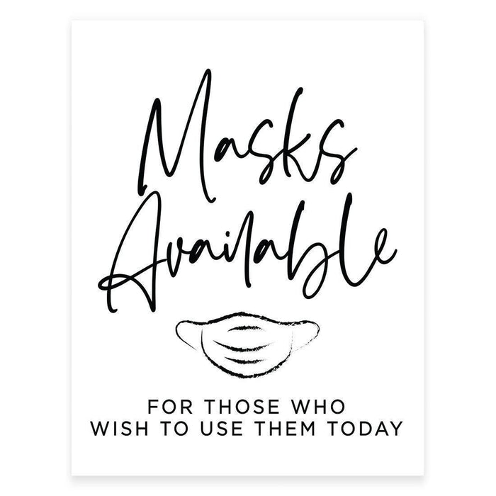 8.5 x 11 Inch Social Distance Wedding Party COVID Signs-Set of 1-Andaz Press-Mask-