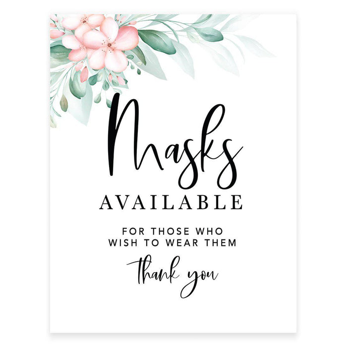 8.5 x 11 Inch Social Distance Wedding Party COVID Signs-Set of 1-Andaz Press-Mask-