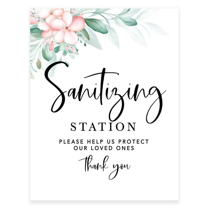 8.5 x 11 Inch Social Distance Wedding Party COVID Signs-Set of 1-Andaz Press-Mask-