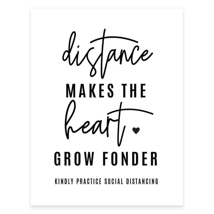 8.5 x 11 Inch Social Distance Wedding Party COVID Signs-Set of 1-Andaz Press-Mask-