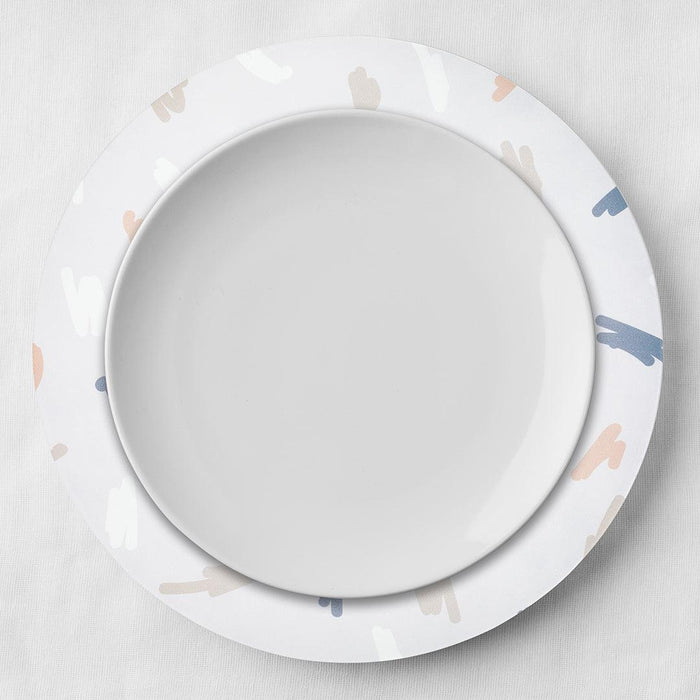 Abstract Fun Brushstrokes Acrylic Charger Plates-Set of 4-Koyal Wholesale-