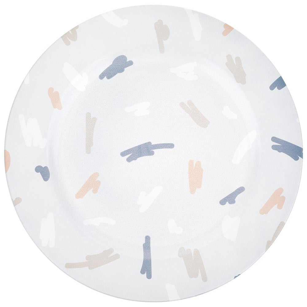 Abstract Fun Brushstrokes Acrylic Charger Plates-Set of 4-Koyal Wholesale-