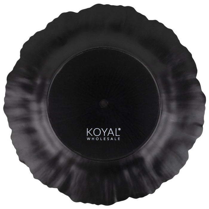 Acrylic Charger Plates Round Flora-Set of 6-Koyal Wholesale-Metallic Gold-