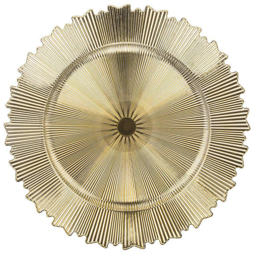 Acrylic Charger Plates Round Galaxy-Set of 4-Koyal Wholesale-Metallic Gold-