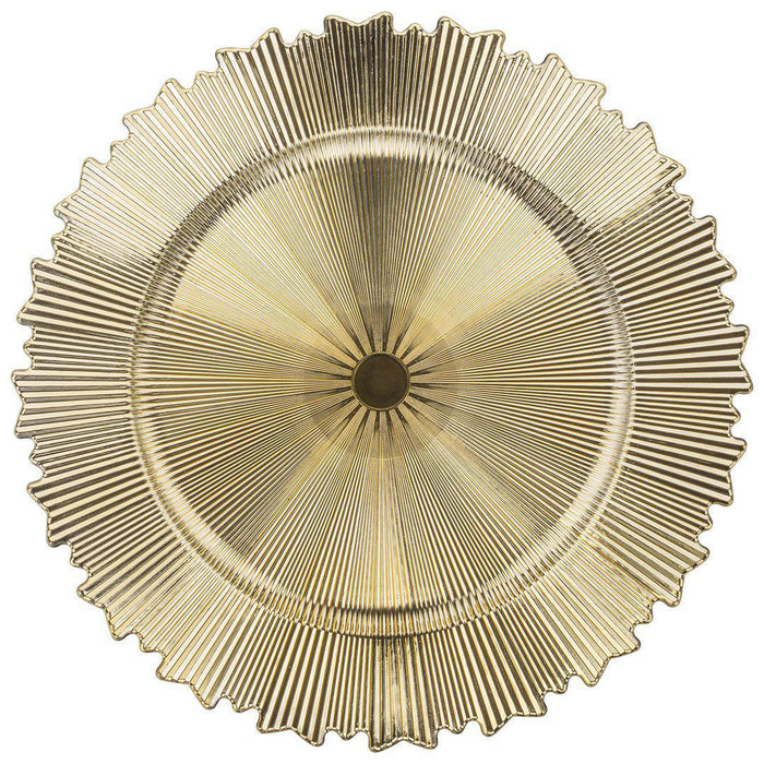 Acrylic Charger Plates Round Galaxy-Set of 4-Koyal Wholesale-Metallic Gold-