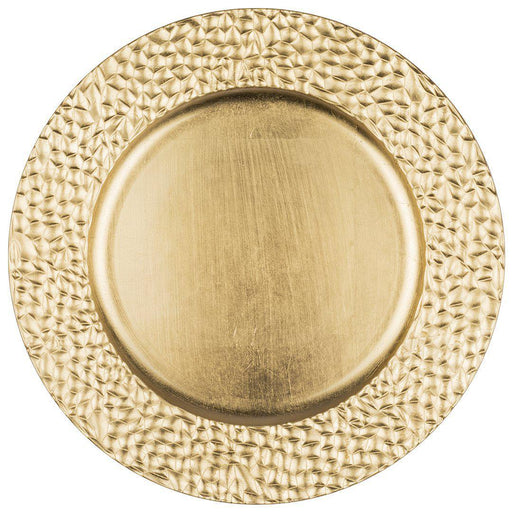 Acrylic Charger Plates Round Modern Industrial-Set of 4-Koyal Wholesale-Gold-