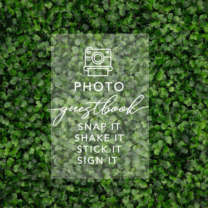 Acrylic Party Signs-Set of 1-Andaz Press-Photo Guestbook-