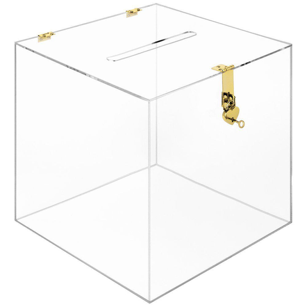 Wedding Cards Trading Card Storage Box Raffle Box Acrylic Clear Lock Box  Tip Jar For Money - AliExpress