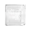 Acrylic Wedding Ring Box, 2 Ring Slot, Ring Box Display for Wedding, Proposal, Engagement Rings-Set of 1-Andaz Press-Mr Mrs Ring Design-