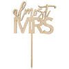 Almost Mrs Laser Cut Wood Cake Topper-Set of 1-Andaz Press-Natural-