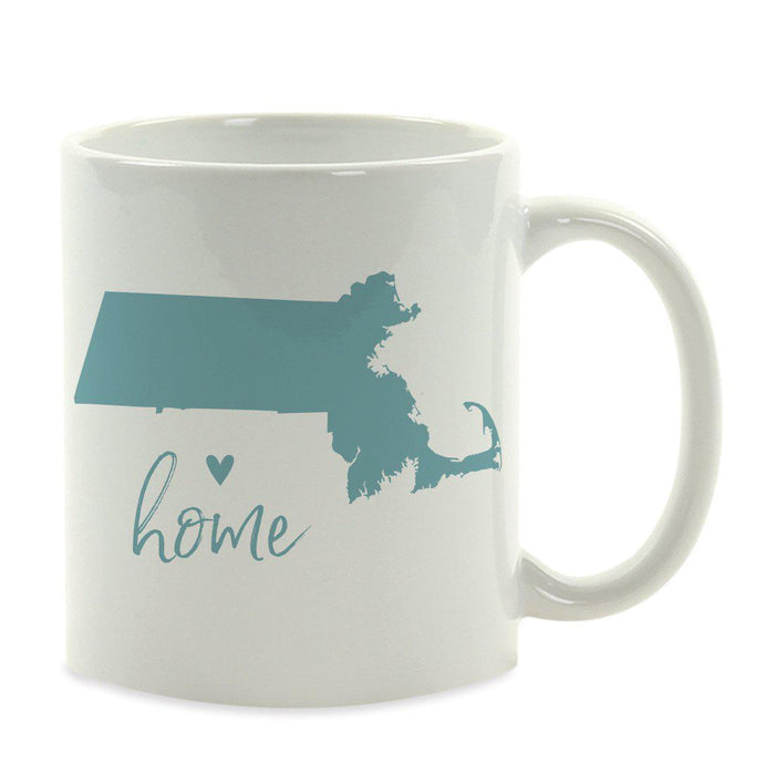 Andaz Press 11 oz Aqua US State Home Heart Coffee Mug-Set of 1-Andaz Press-Alabama-